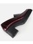01AYH314470A780 KADIN Rugan Deri Bordo Topuklu Klasik Loafer 6