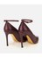 01AYH316600A788 KADIN Deri Bordo Bilekten Bağlamalı Gold Detaylı Yüksek Topuklu Stiletto 4