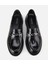 01AYH314400A100 KADIN Deri Siyah Tokalı Klasik Loafer 6