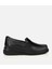 01AYH314450A100 KADIN Deri Siyah Lastik Detaylı Dolgu Topuklu Günlük Loafer 1