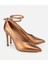 01AYH316600A470 KADIN Deri Bronz/gold Bilekten Bağlamalı Gold Detaylı Yüksek Topuklu Stiletto 2