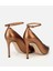01AYH316600A470 KADIN Deri Bronz/gold Bilekten Bağlamalı Gold Detaylı Yüksek Topuklu Stiletto 4
