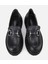 01AYH314430A100 KADIN Deri Siyah Tokalı Yüksek Tabanlı Klasik Loafer 6