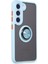CPT16 Samsung Galaxy S23 Kılıf Montreal Yüzüklü Silikon Kapak - Buz Mavi 2