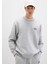 Mavi Logo Baskılı Gri Sweatshirt 0611716-80018 12