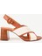 Hasır Detaylı Deri Topuklu Sandalet 13