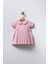 Kız Bebek Elbisesi Kolsuz Bebe Yaka Soft Pembe Şık Tasarım 1