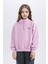 Kız Çocuk Relax Fit Yarım Fermuarlı Baskılı Sweatshirt D0620A824AU 1