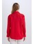 Oversize Geniş Kalıp Basic Düz Uzun Kollu Kırmızı Gömlek E4350AX25SP 6