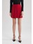 Normal Bel Kırmızı Pileli Mini Etek B5742AX23AU 4