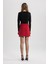 Normal Bel Kırmızı Pileli Mini Etek B5742AX23AU 5