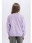 Kız Çocuk Relax Fit Bisiklet Yaka Baskılı İçi Yumuşak Tüylü Sweatshirt D1552A824WN 6
