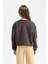 Kız Çocuk Bisiklet Yaka Baskılı Sweatshirt D2882A824WN 4