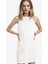 Kare Yaka Kolsuz Mini Elbise F1775AX25WN 4
