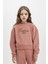 Kız Çocuk Bisiklet Yaka Baskılı Selanik Kumaş Sweatshirt D4295A824WN 3