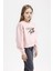 Kız Çocuk Relax Fit Bisiklet Yaka Baskılı Sweatshirt D5454A824WN 4