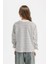 Kız Çocuk Relax Fit Bisiklet Yaka Çizgili Sweatshirt D6503A8NS 5