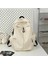 Vintage Schoolbags Yeni Düz Renk Orta ve Lise Öğrenci Sırt Çantaları Büyük Kapasiteli Suya Dalı Günlük Renk: Beyaz/boyut: 15 Inç (Yurt Dışından) 1