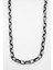 Oksit Karartmalı Gümüş Oval Halka Zincir Kolye 65CM 1