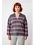 Kadın Polo Yaka Çizgili Akrilik Triko Kazak Relaxed Kalıbı Sayesinde Soğuk Havalara Şıklık Katıyor 1