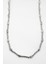 Işıltılı Oval Çerçeve Gümüş Kolye 47CM 1