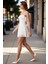 Kadın Skater Kesim Dantel Mini Elbise Askılı Straplez Detaylı Yazlık Şık ve Zarif Görünüm Kaliteli 3
