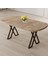 Kaye Serisi MDF 90X168 Atlantik Çam Mutfak Masa Takımı 6 Siyah Sandalye 2