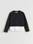 Yeni Sezon Bisiklet Yaka Kız Çocuk Sweatshirt 1