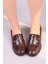 Melrose Kroko Desenli Loafer Kahverengi 3