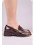 Melrose Kroko Desenli Loafer Kahverengi 4