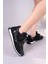 Salta Çift Bağcıklı Garnili Sneakers Siyah 1