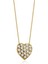 14 Ayar Mikron Altın Kaplama Taşlı Kalp Gümüş Kolye - CNS00665 4