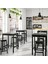 Rönnınge Bar Masası Siyah 2 Kişilik 75 x 75 cm 3