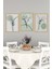 🎨 Minimal Doğanın Zarafeti – Çizgisel Bitki Temalı 3’lü Tablo Seti (Yeşil Tonlar) CRVS1031 13 x 17 5