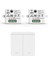 2pcs Kablosuz Işık Duvar Anahtarı Rf 433MHZ Röle Alıcı 1x 2gang Panel Anahtarı LED Lamba Için LED Uzaktan Kumanda (Yurt Dışından) 1