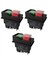 3x Elektromanyetik Anahtarlar Bahçe Araçları Için Pushbutton Anahtarları KJD17 220V 5 Pin -Terminaller (Yurt Dışından) 1