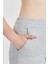 Kadın Gri Yüksek Bel Bol Paça Kaşkorse Fitilli Cepli Pantolon Eşofman Altı 6