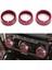 3 Pcs Kırmızı Alüminyum Ac Iklim Kontrol Halkası Knob Mk6 Golf Jetta Için Uyumlu Kapaklar (Yurt Dışından) 3