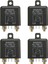 4x 12V 100AMP 4 Pimli Ağır Hizmet Tipi Açma/kapama Anahtarı Bölünmüş Şarj Rölesi Otomatik Tekne Van Siyah (Yurt Dışından) 1