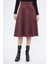 Midi Boy Süet Kiloş Etek Vizon 3