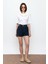 Lacivert Kemerli Şort 2