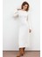 Ekru Dokulu Triko Elbise 3
