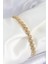Pirinç Zirkon Taşlı Yarım Topcuk Model Gold Renk Vıp Seri Kadın Bileklik 1