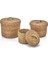 Dekoratif Kutu Natural Yuvarlak Düzenleyici Hasır Sepet 3 Lü Set CL-14026 1