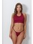 Kadın Bordo Ayarlanabilir Tanga Külotlu Büstiyer Takım 5
