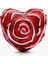 Kırmızı Gül Kalp Charm S925 2