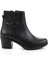 Siyah Hakiki Deri Kadın Bot & Bootie K02040500203 5