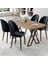 Kaye Serisi Mdf 90X168 Atlantik Çam Mutfak Masası Takımı 4 Antrasit Sandalye 1