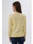 Kadın Sarı %100 Organik Pamuk Bisiklet Yaka Triko Kazak TRIST-6101 3