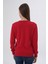 Kadın Kırmızı %100 Organik Pamuk Bisiklet Yaka Triko Kazak Bluz TRIST-6101 7